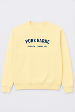 Load image into Gallery viewer, Custom Pure Barre Durham &amp; Chapel Hill Varsity Crewneck
